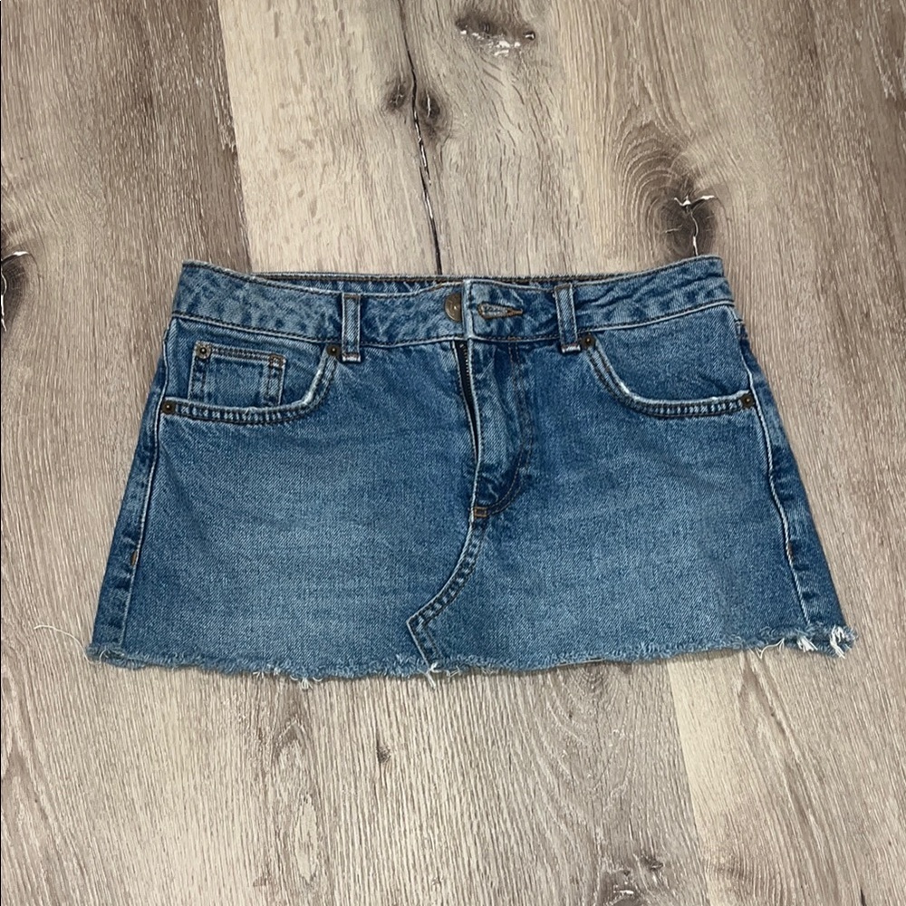 Denim Micro Mini Skirt